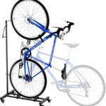 Vertical Bike Parking Stand - Adjustable Height for 29"Wheels, Space-Saving & Freestanding Bike