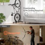 Vertical Bike Parking Stand - Adjustable Height for 29"Wheels, Space-Saving & Freestanding Bike - Image 6