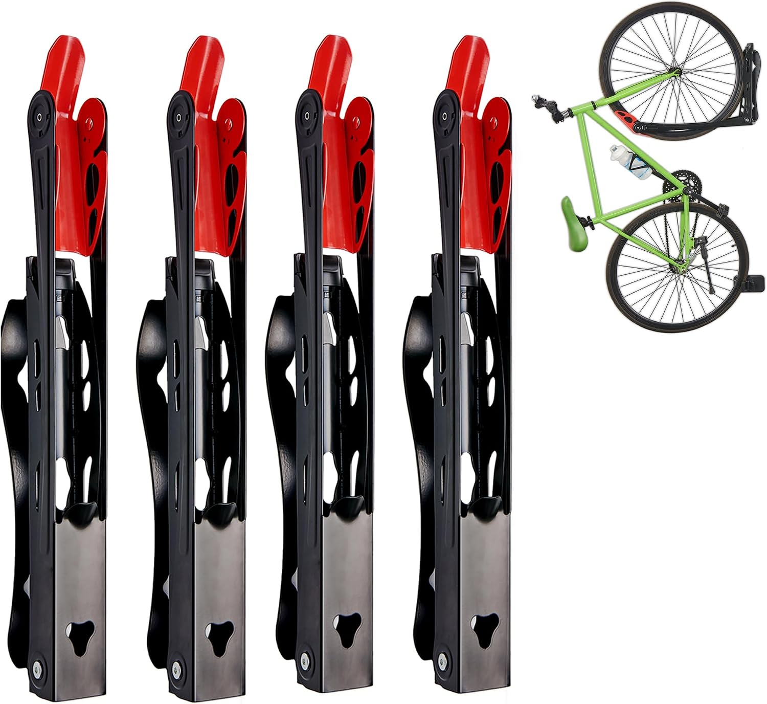 Wallmaster Swivel Bike Rack, Wall Mounted Vertical Bike Storage Hanger